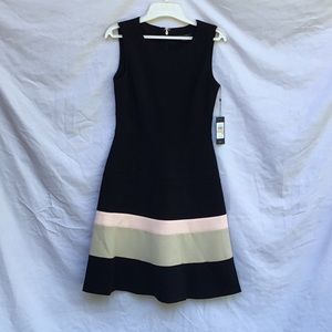 Tommy Hilfiger Black Dress with Pink and Light Green Colorblock